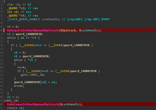 Liste protégée et spinlocks