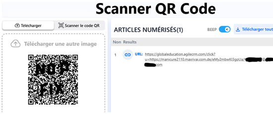 Scan du QR Code