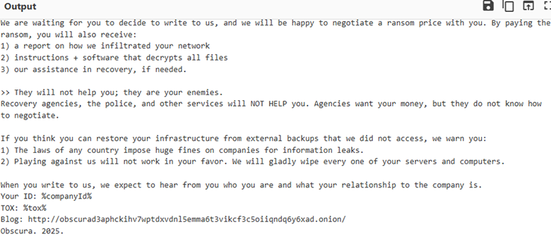 Attribution au groupe Obscura