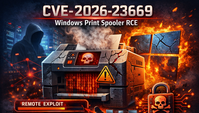 Illustration CVE-2026-23669 Print Spooler Windows